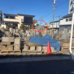 桑名市佛眼院　永代供養墓工事　①無縁塚解体